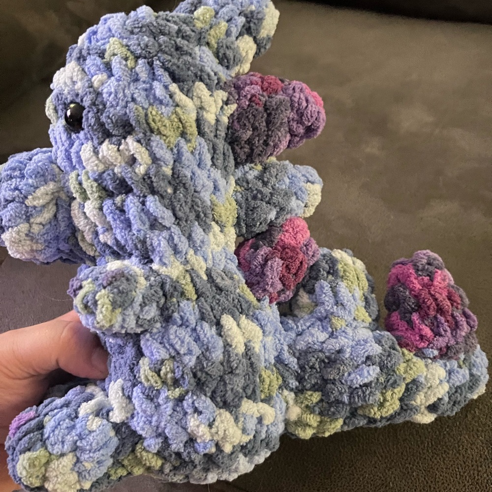 Multicolored Plush Dinosaur Toy